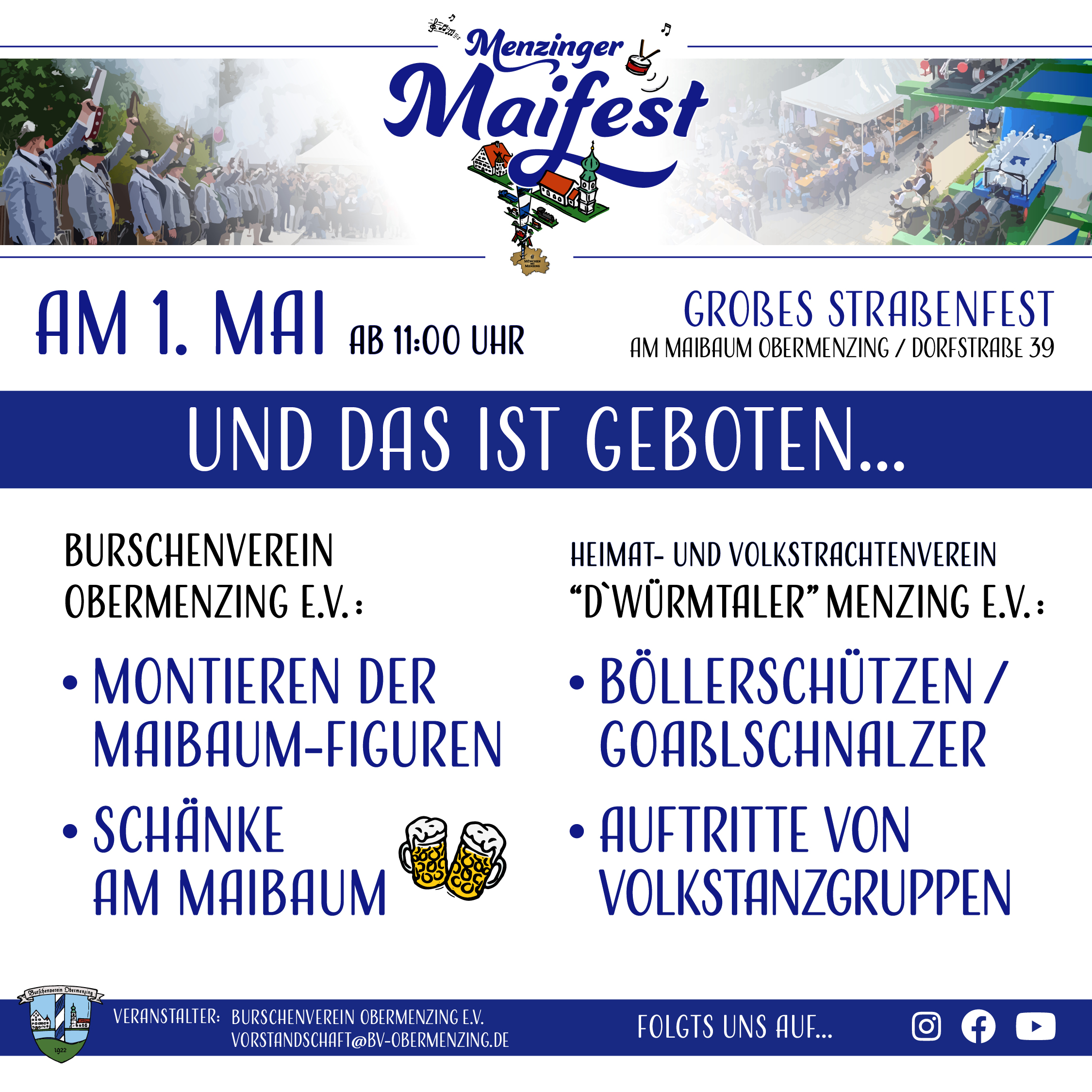 Flyer Menzinger Maifest Back